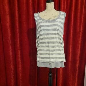 BUNDLE SALE! TORRID Gray Striped 2 Layer Top Size 3X